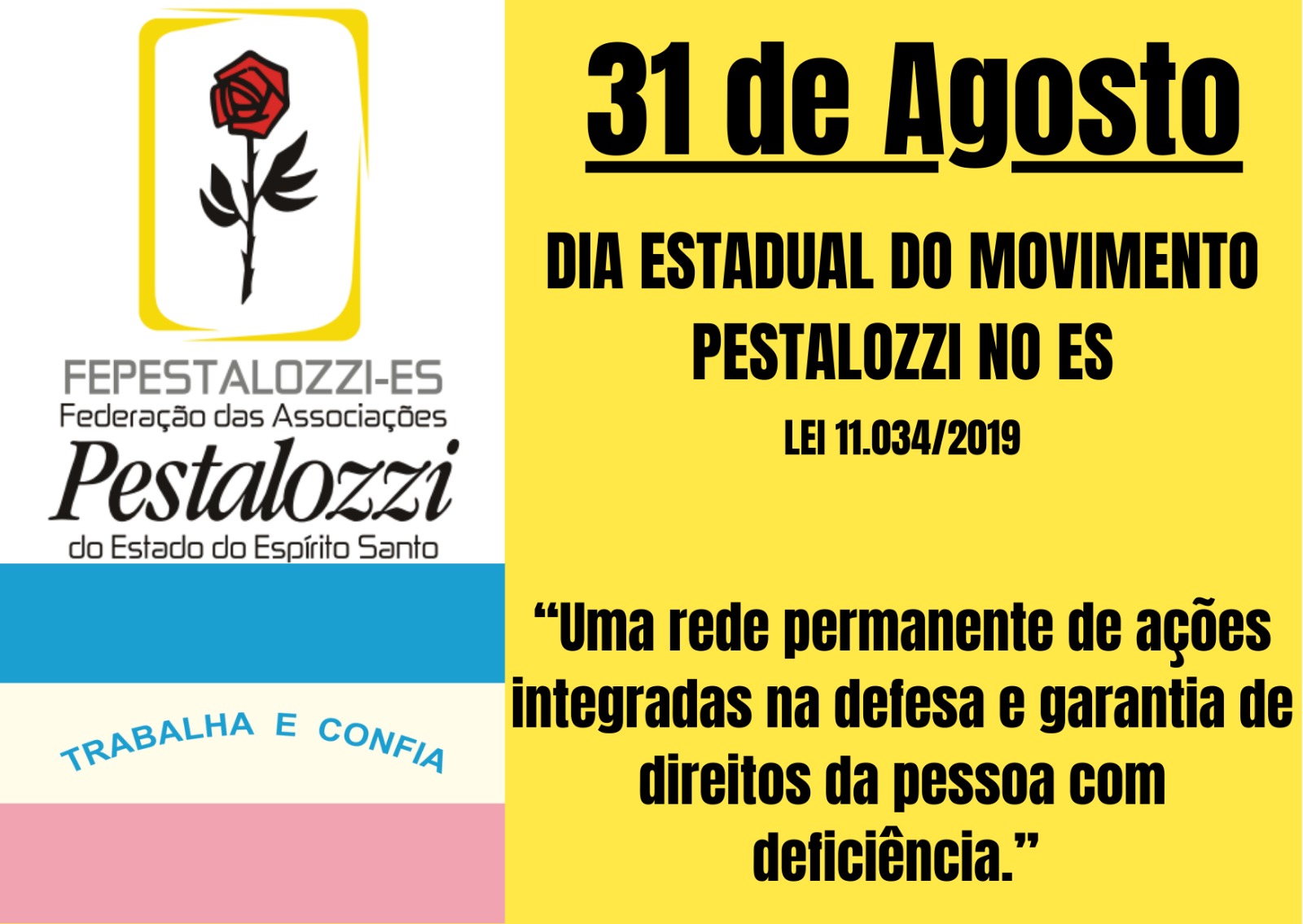 Semana Nacional da Pessoa com Deficiência Intelectual e Múltipla 2024: Dia Estadual do Movimento Pestalozziano no Espírito Santo